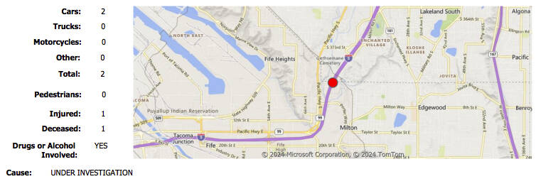 (Map of the incident from the Washington State Patrol press release)