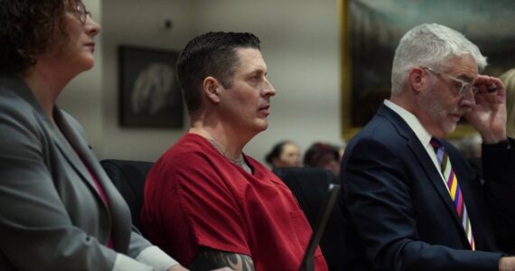 Jeffrey Nelson, at his hearing Dec. 20, listening to the judge decide whether there is a new trial and judge recusal. Photo by Joshua Solorzano/Sound Publishing